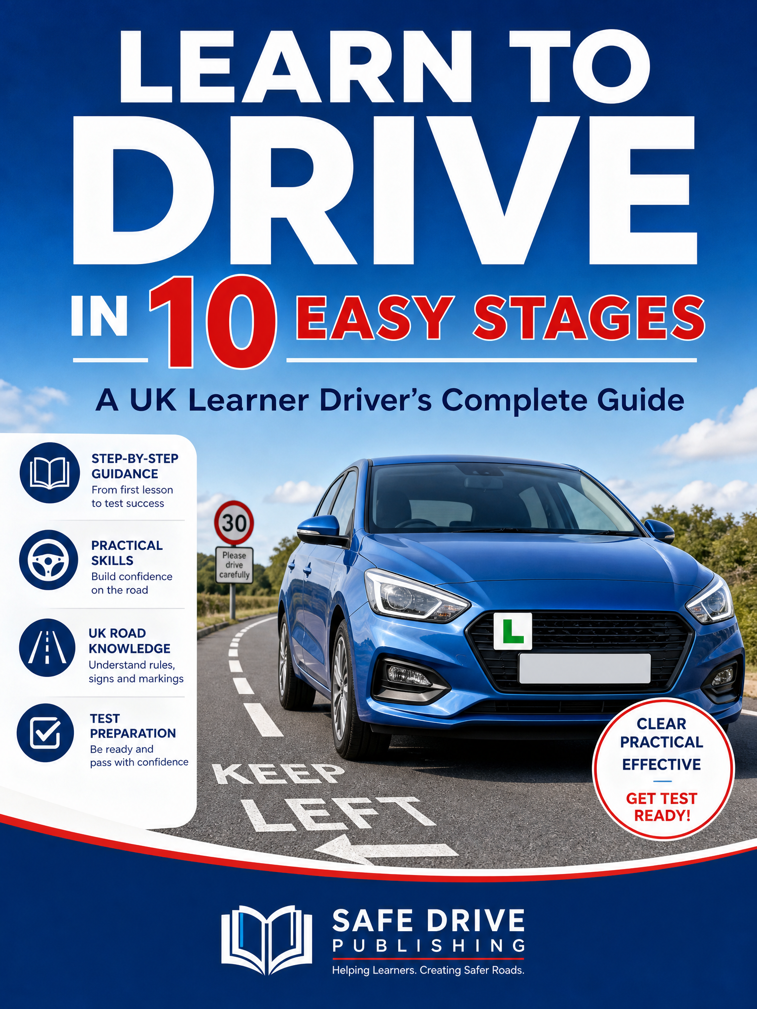 Learn to Drive in 10 Easy Stages — UK learner driver instruction book